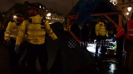 Police shut down Extinction Rebellion protest in London's Trafalgar Square