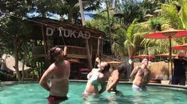 Bizarre Swimming Pool Party Game In Bali