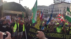 Protesters pushes in favor of improvements in Spain’s pension system