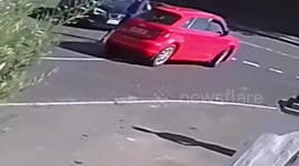 A family are lucky to be alive after their car was rammed by an out-of-control driver in a horror road rage attack