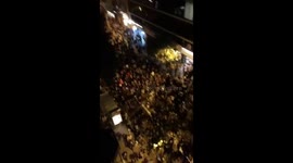 Hundreds of protesters shout 