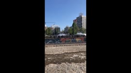 Manifestantes son reprimidos en Santiago de Chile