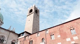 Amazing Pan of the Back of Italian Church