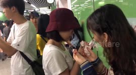 Chinese commuters forced to remove Halloween makeup by Guangzhou metro station staff