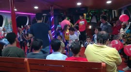 Little Boys Dance Contest In Floating Ship Ras El Bar