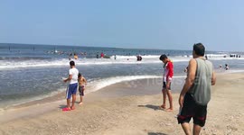 People Enjoy Summer In Ras El Bar Beach