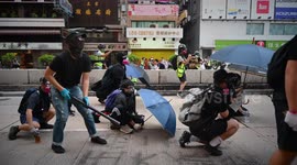 On the front line with Hong Kong protesters