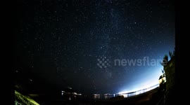 UK stargazer catches long exposure of Orionid meteor shower