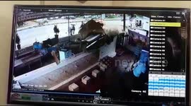 Watch -Longer version -  Shocking car flying accident caught on Cam in Mangaluru