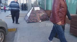 Mongolian employee went on hunger strike in the capital of Mongolia, Ulan Bator.