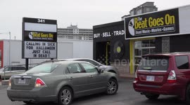 Record store in Waterloo Canada with some good advice for Halloween....call in dead not sick for work....dead.