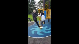 2 girls vs roundabout