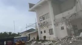 Building collapses after 6.8 magnitude earthquake kills two in the Philippines