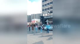 Newsflare Edit - Human Chain in Lebanon representing unity