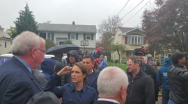 Woodbridge NJayor with a quick update of the scene of a small aircraft crash into residential homes