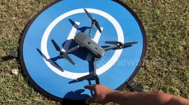 Dji mavic pro showing blades in slow motion spinning