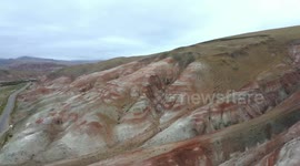 These stunning mountains in Azerbaijan are the colour of candy canes