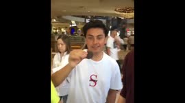 Eating Oreos spitting back on magic trick