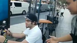 Unlimited beer for random stranger magic trick