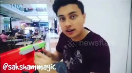 Catching a nerf gun with mouth bullet catch reaction