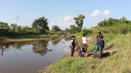 Elderly fisherman shocked after finding 10ft long python in his net