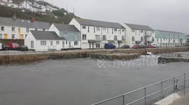 Portreath harbour at breaking point today cornwall