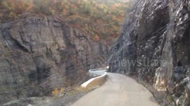 Spectacular road in French Alps.