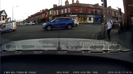 Watch hilarious moment driver catches student dancing in the street on car’s dash cam
