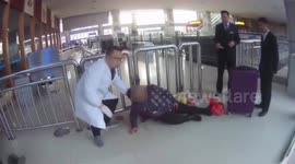 Chinese woman sent to hospital after finishing bottle of liquor which she was not allowed to bring onto train