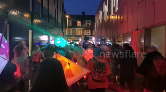 East london take part in lantern parade for guy fawkes night