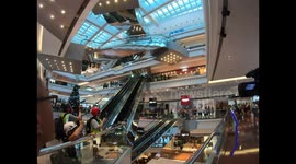 Riot police shoot pepper balls inside mall leaving traces on the floor