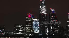 Remembrance poppy On Tower 42 In London