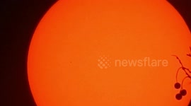 Mercury passes in front of the sun in a rare celestial event