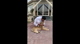 Arab Man with Exotic Pets