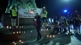 Protest against violence takes place in Malmö (Sweden) after the dead of a 15 year old boy.