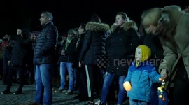 Protest against violence takes place in Malmö (Sweden) after the dead of a 15 year old boy
