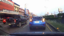 Driver Stops To Rescue Kitten From The Road