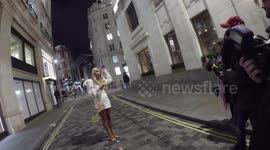 Amber Turner Gets Annoyed After Finding It Difficult To get To The House Of CB Christmas Party Due To Road Closures In London