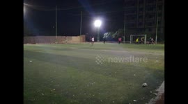 crazy moves from players in match at football street match