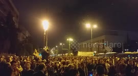 Demonstration against police at the American embassy