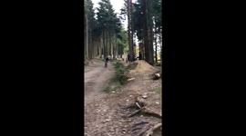 Failed bike jump attempt