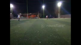 nice touches and moves in street match