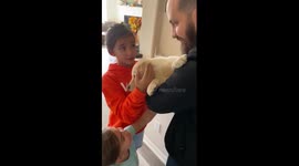 US dad surprises daughters with new puppy after years of waiting for one