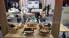 Robots make sushi and pour beers at trade show in Thailand