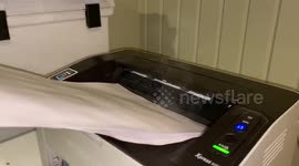 'Printer is coming': Steam rises from printer as it's that cold in this US house