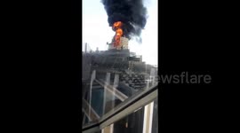 Strong flames emerge in Argentinian Central Business District