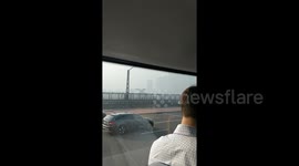 Smoke in the CBD from Sydney Harbour Bridge
