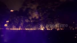 Inside fire truck at Gospers Mountain Fire NSW