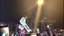 Reinstalling the raised fist in Martyr’s Square