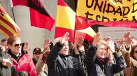 The fascist organizations La Falange and Alternativa Española to commemorate the dictatorship Francisco Franco and the leader of la falange José Antonio Primo de Rivera.